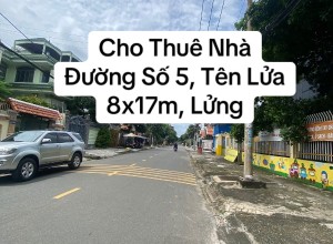 Cho thuê nhà Đường Số 5, Bình Tân khu Tên Lửa, 8x17m, 1 lầu, 22 triệu