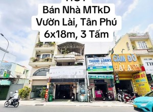 Bán nhà Giá Rẻ mặt tiền Vườn Lài, quận Tân Phú, 6x18m, 3 tấm, 20 tỷ