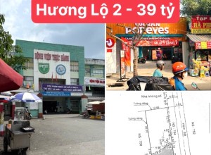 Bán nhà MTKD 756 Hương Lộ 2, Q Bình Tân -  12x36 (432) -  1 tầng - 39 tỷ