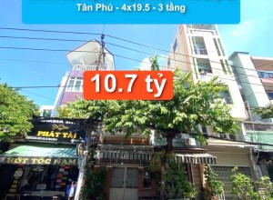 Bán nhà MT Nguyễn Ngọc Nhựt, P Tân Quý, Q Tân Phú -  4x19.5 -  3 tầng