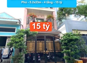 Bán nhà Hẻm 8m Nguyễn Thế Truyện, Q Tân Phú - 5.2x23m - 4 tầng - 15 tỷ