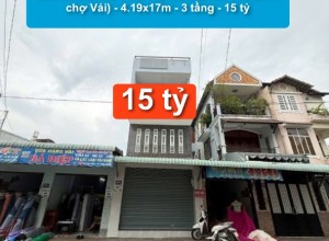 Bán nhà MTKD Phú Thọ Hoà, Q Tân Phú (khu chợ Vải) - 4.19x17m - 3 tầng - 15 tỷ