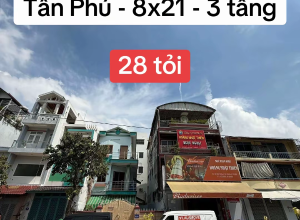 Bán nhà MT 30m Hiền Vương, Q Tân Phú - 8x20m - 3 tầng