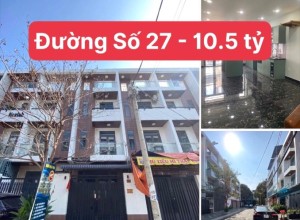 Bán nhà MTNB Đường số 27, Q Bình Tân - 4x20m - 4 tầng - 10.5 tỷ
