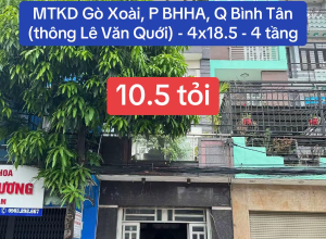 Bán nhà MTKD Gò Xoài ❤️, Q Bình Tân - 4x19m - 4 tầng - 10.5 tỷ