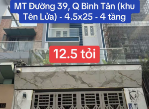 Bán nhà MTNB Đường số 39 ❤️, Q Bình Tân - 4.5x24m - 4 tầng - 12.8 tỷ